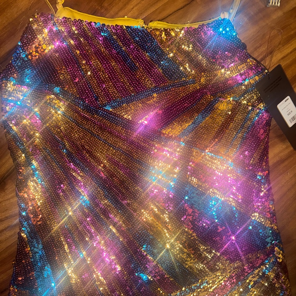 FASHION NOVA LUXE Jina Sequin Mini Dress - Multi Color Dress - Picture 10 of 10